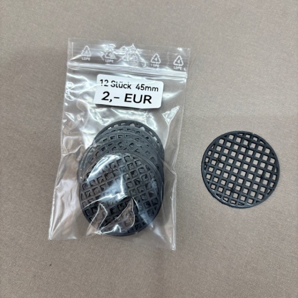 Netzplatten rund 45mm - 12 Stück